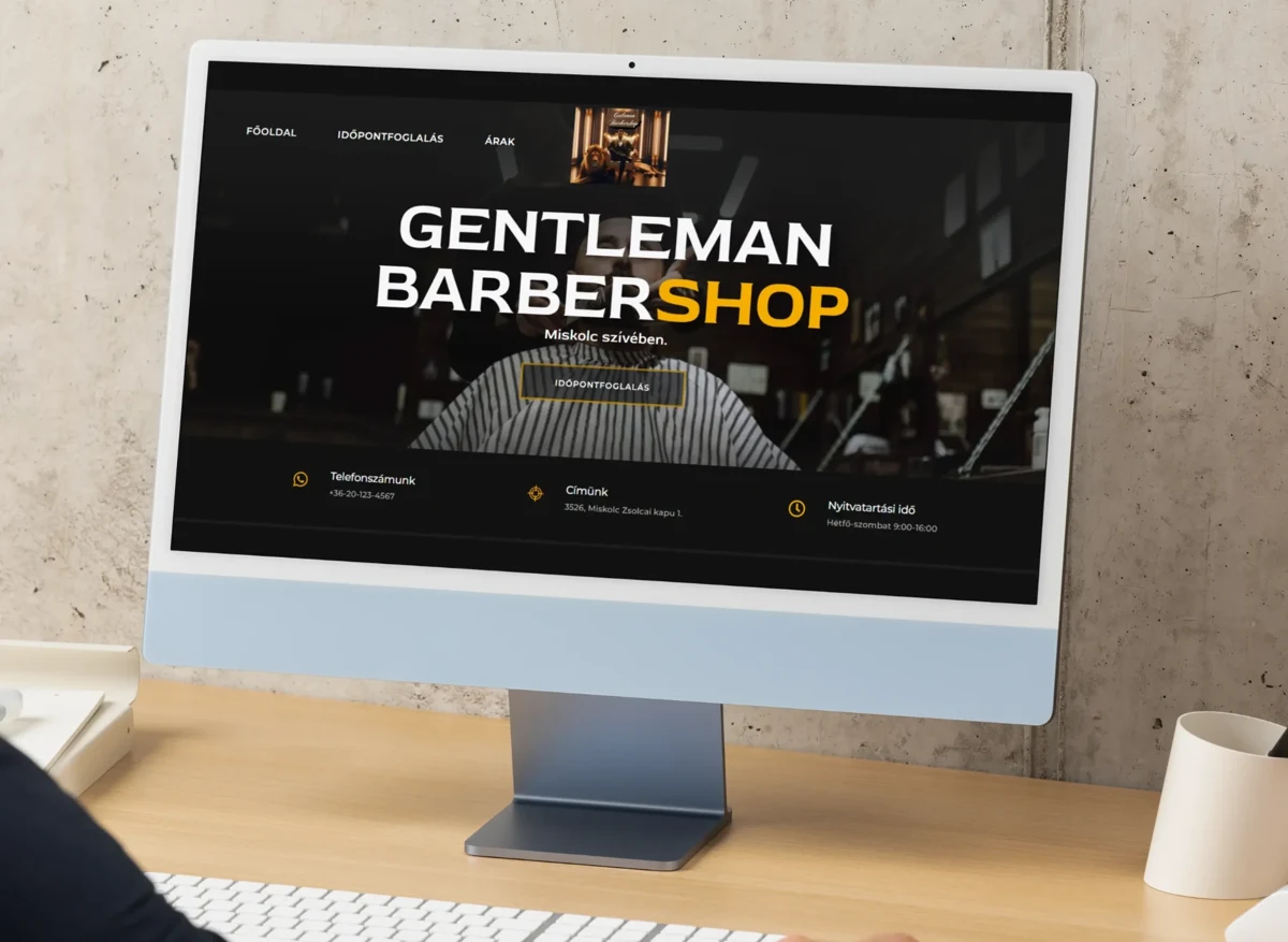 Gentleman Barbershop — a projekt képernyőképe