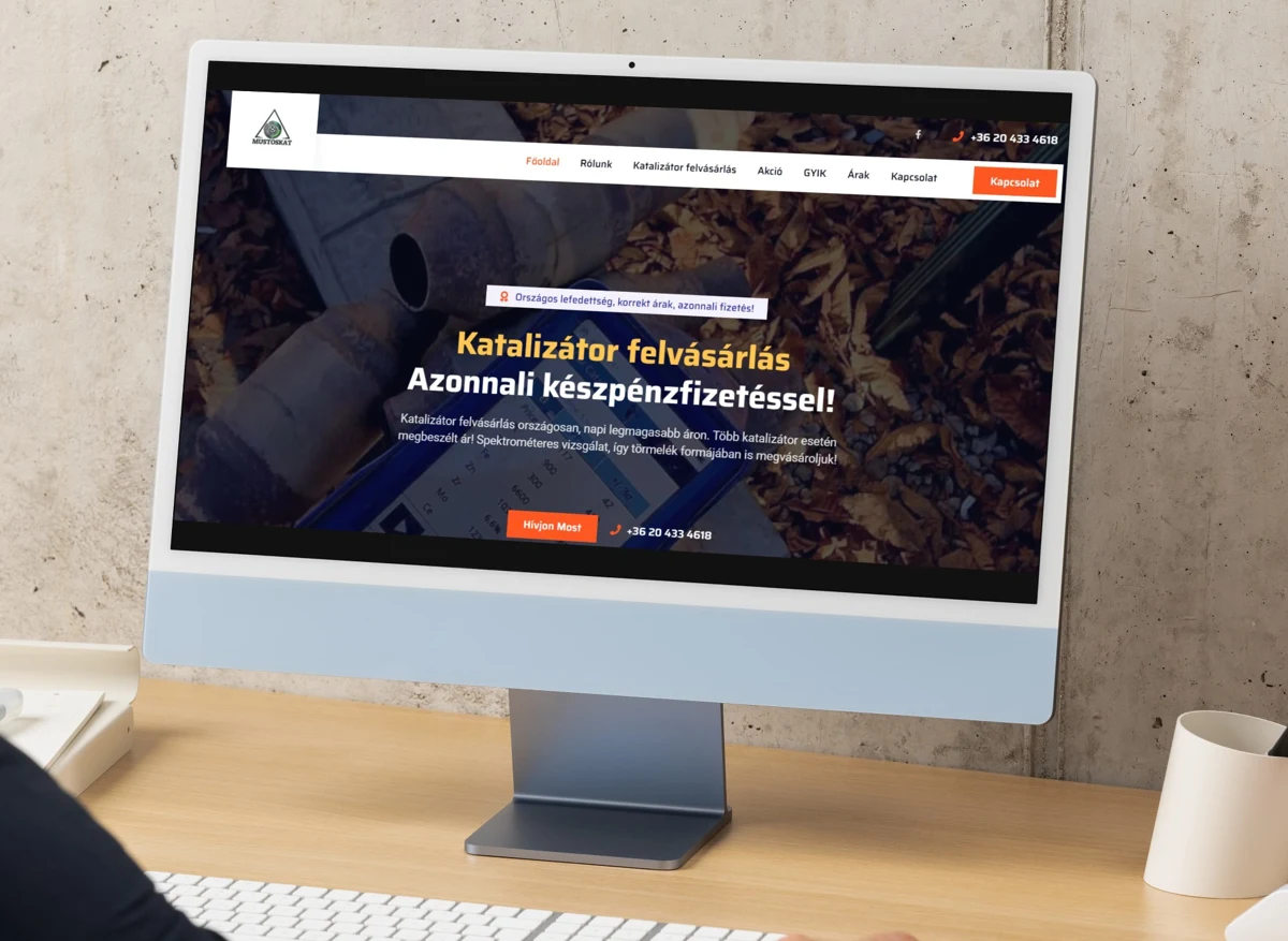MustosKat.hu — a projekt képernyőképe